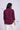 Long Concealed Polo Shirt - Plum