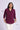 Long Concealed Polo Shirt - Plum